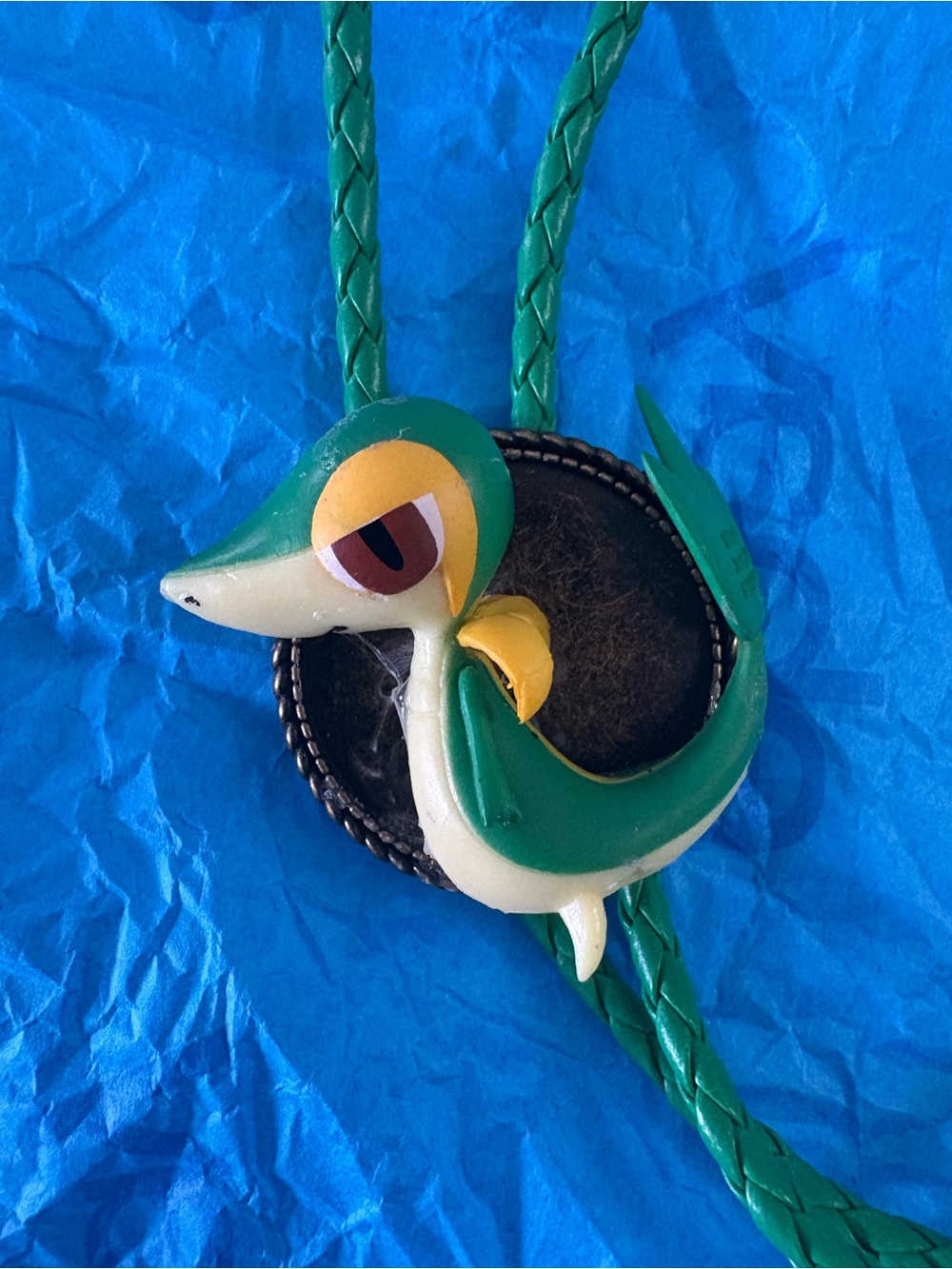 Green Snivy Pokemon Bolo Tie